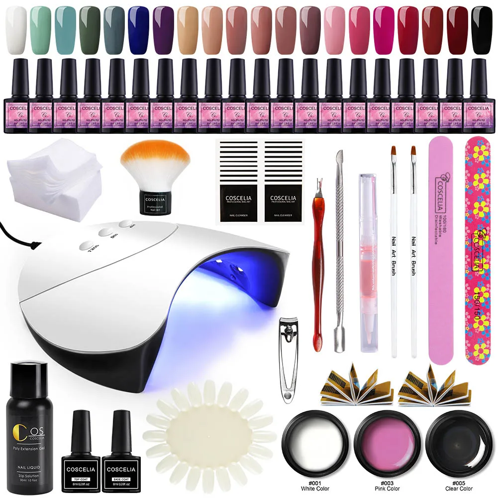 COSCELIA High-performance Multi-purpose Manicure Kit Nail Extension Tool Gel Set, 23 colors
COSCELIA High-performance Multi-purpose Manicure Kit Nail Extension Tool Gel Set, 23 colors