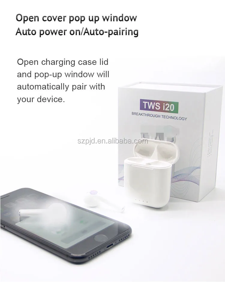 I20 Tws Blue tooth 5.0 Automatic pairing Mini Wireless Headphones Stereo Headphones for IPhone Phone - ANKUX.COM