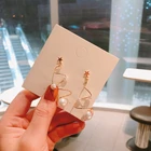Bend Pearl Spring Wholesale Spiral Hoop Earrings Alloy Pearl Earrings Fashion Earrings Jewelry