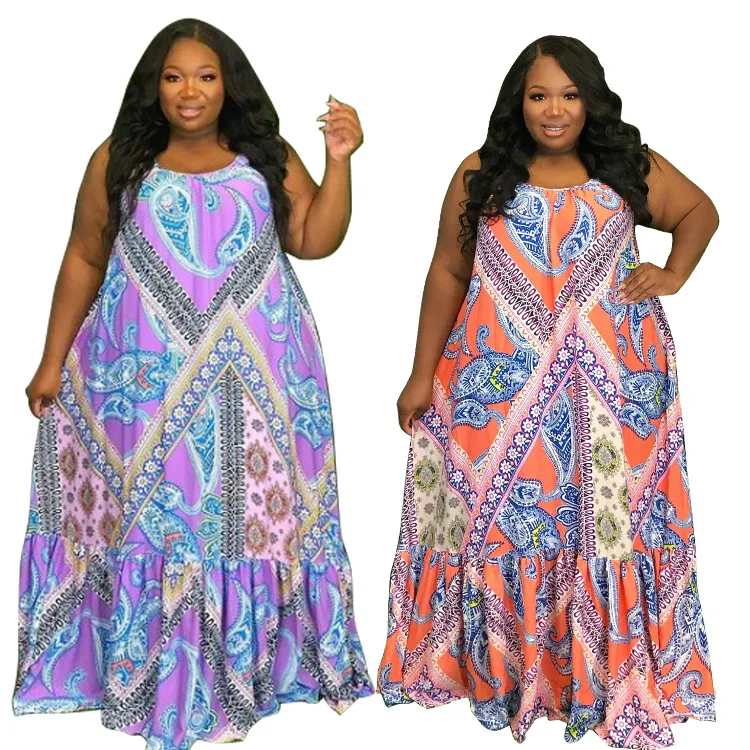 PSD2102 OEM Women Plus Size Clothing Sleeveless Orange Purple Long Summer Sexy Dresses, As show
PSD2102 OEM Women Plus Size Clothing Sleeveless Orange Purple Long Summer Sexy Dresses, As show