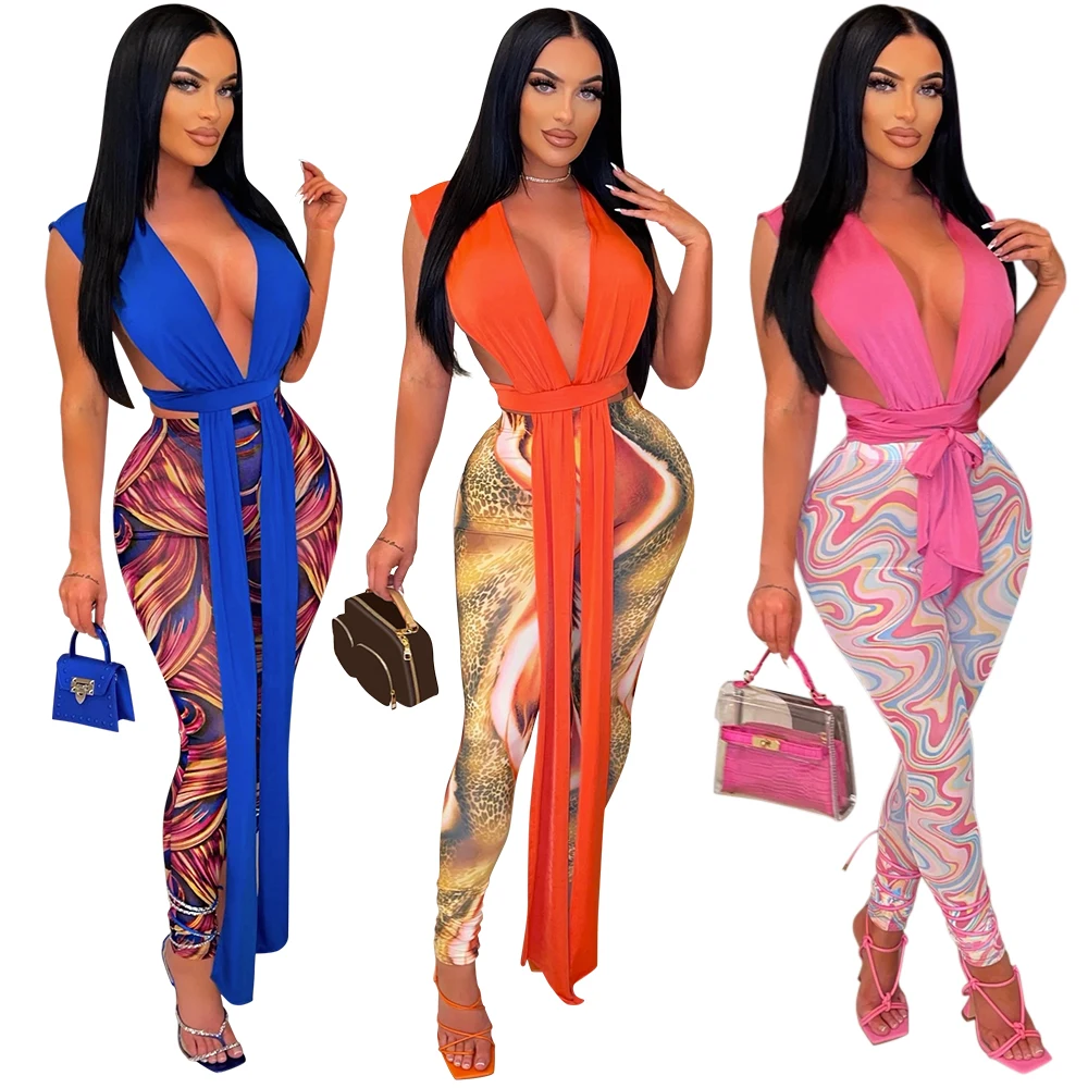 Wholesale Clothing Summer Women Fashionable Mesh Leggings Long pants Tie Dye Printed and Sexy Top Two Piece Outfits Set, Customized color
Wholesale Clothing Summer Women Fashionable Mesh Leggings Long pants Tie Dye Printed and Sexy Top Two Piece Outfits Set, Customized color