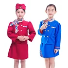 Halloween career party costumes Air Hostess costume cosplay child stewardess costume