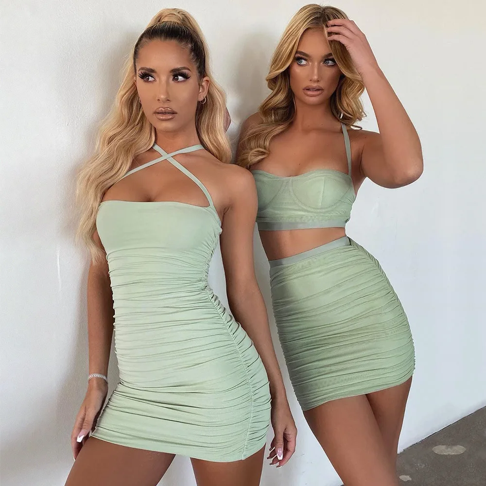2021 women clothing fashion casual summer slim sexy dress two-piece set, As the picture show
2021 women clothing fashion casual summer slim sexy dress two-piece set, As the picture show