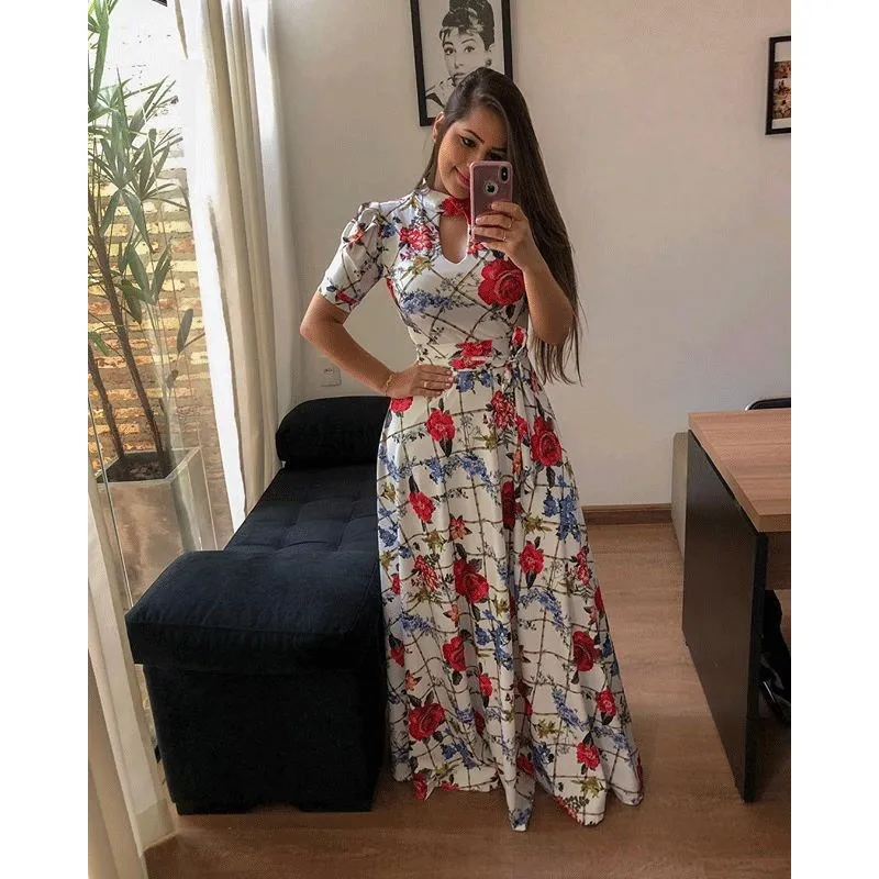 Plus Size Women's Floral Maxi Dress Fashion Ladies Summer Beach Club Party Thin Long Sundress M0418
Plus Size Women's Floral Maxi Dress Fashion Ladies Summer Beach Club Party Thin Long Sundress M0418