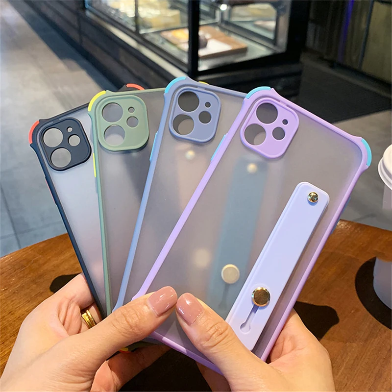 Matte Phone Case With Holder Soft TPU Wrist Strap Stand Back Cover for iPhone 12 11 XS Max XR 7
Matte Phone Case With Holder Soft TPU Wrist Strap Stand Back Cover for iPhone 12 11 XS Max XR 7