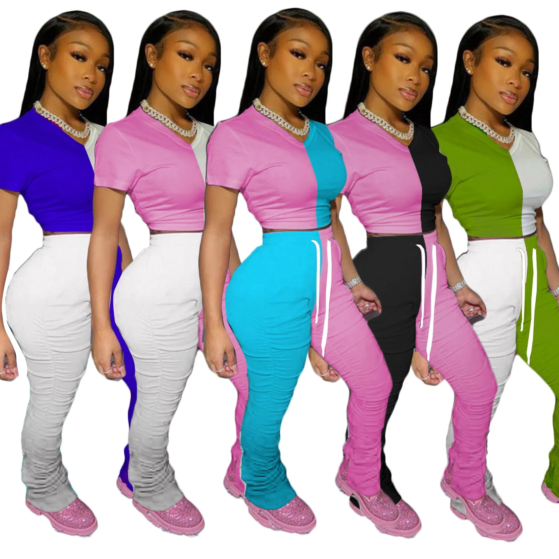 2021 Women's Two Piece Set Clothing Women Plus Size Stacked Trousers Leggings Pants
2021 Women's Two Piece Set Clothing Women Plus Size Stacked Trousers Leggings Pants