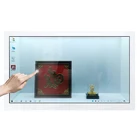 Kingsun 32 inch transparent lcd screen windows or android os pcap touch advertising display showcase