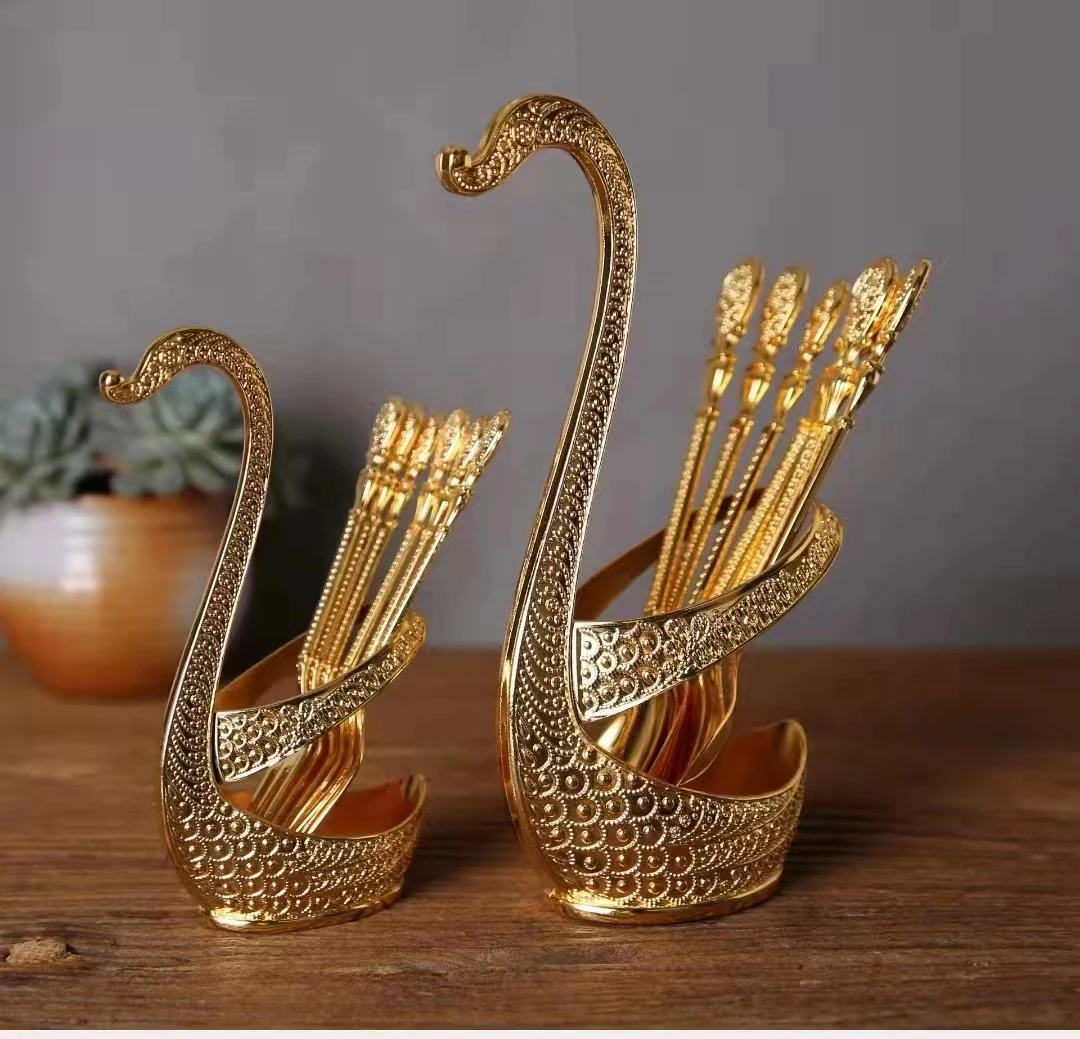 2022 New Design Silver Swan Pattern Kitchen Utensils Zinc Alloy Cygnus Salad Dessert Forks Coffee Spoon Cake Tableware, Gold,silver
2022 New Design Silver Swan Pattern Kitchen Utensils Zinc Alloy Cygnus Salad Dessert Forks Coffee Spoon Cake Tableware, Gold,silver