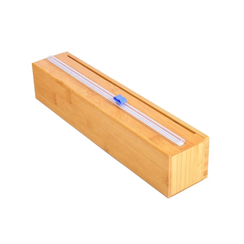 Wholesale Reusable Wood Plastic Wrap Dispenser Bamboo Foil Dispenser with Slide Cutter, Natural wood color
Wholesale Reusable Wood Plastic Wrap Dispenser Bamboo Foil Dispenser with Slide Cutter, Natural wood color