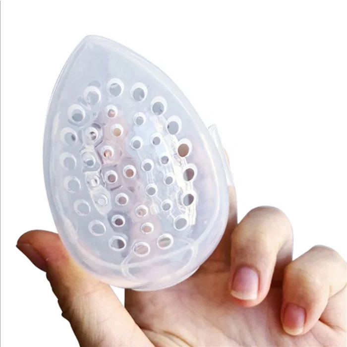 Transparent Egg Shaped Sponge Blender Cosmetic Puff Storage Case Makeup Sponge Holder, Clear, purple, customized 
Transparent Egg Shaped Sponge Blender Cosmetic Puff Storage Case Makeup Sponge Holder, Clear, purple, customized