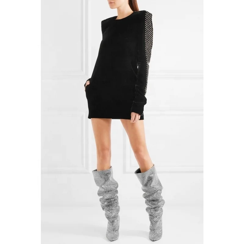 hot-sell women shoes 2020 factory custom winter fashion diamond pointed toe boots female long boots high heels
hot-sell women shoes 2020 factory custom winter fashion diamond pointed toe boots female long boots high heels