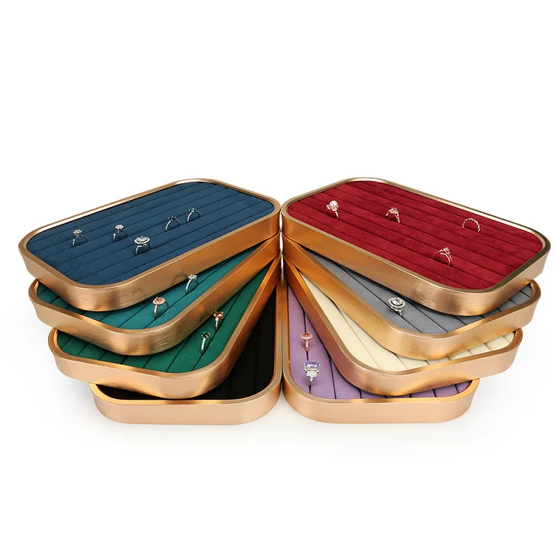 Luxury Multi-color Showcase Jewellery Organizer Trays Jewelry Metal Ring Display Tray
Luxury Multi-color Showcase Jewellery Organizer Trays Jewelry Metal Ring Display Tray