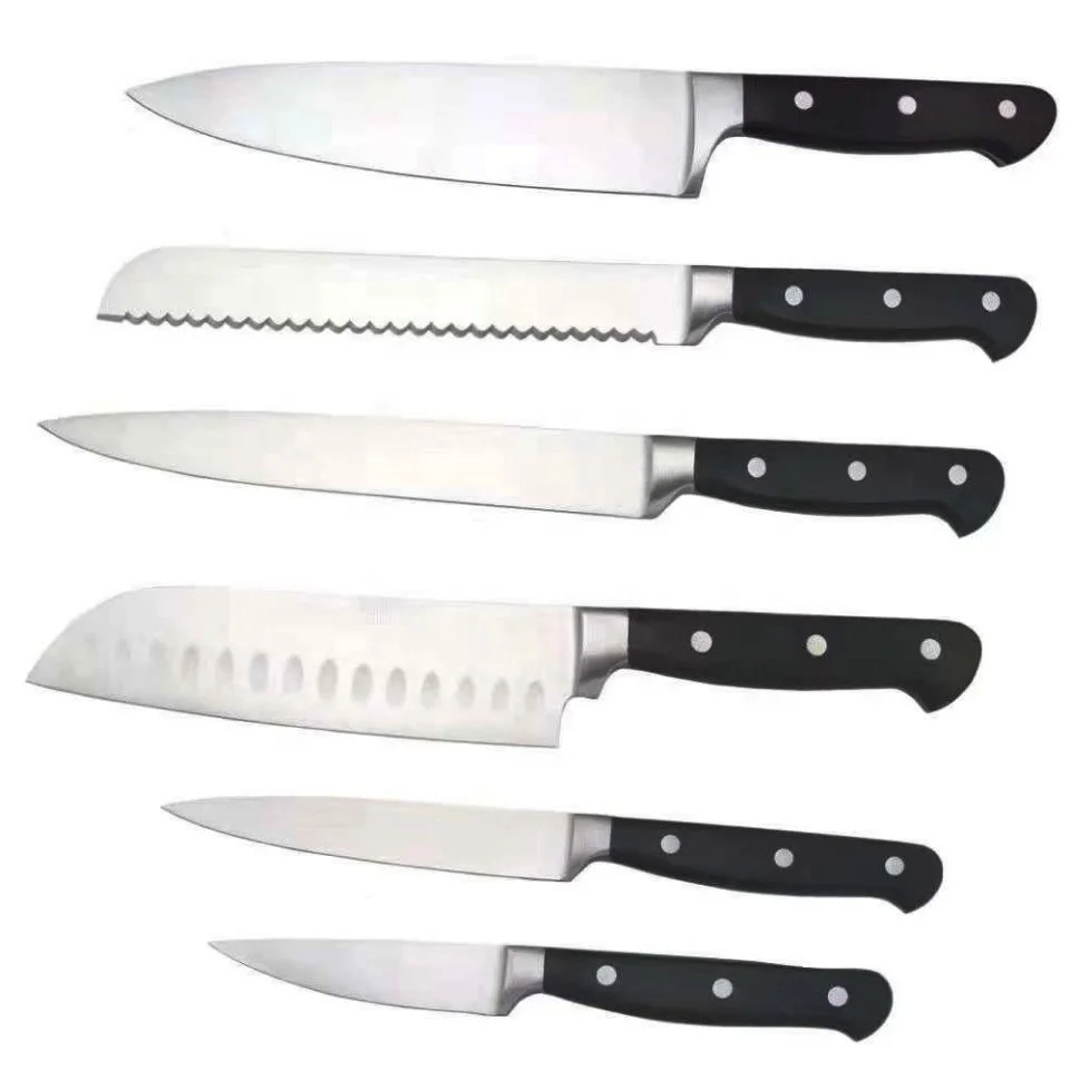 6 Piece forged knifes with stainless steel blades, Chef paring bread knifes cutlery set, Ergonomic Handle kitchen knives, Silver
6 Piece forged knifes with stainless steel blades, Chef paring bread knifes cutlery set, Ergonomic Handle kitchen knives, Silver