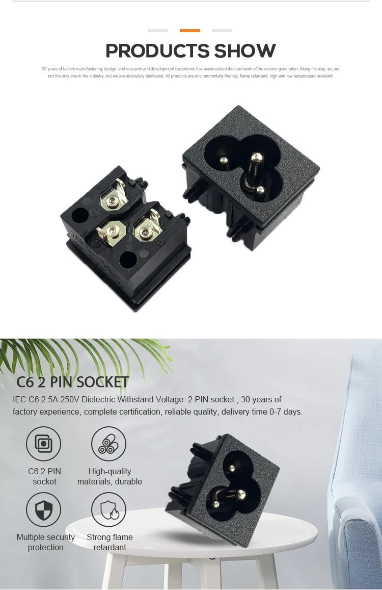 New JEC AC Double fuse Screw Type Power Socket IEC JR-307E(S) Use for Medical Devices