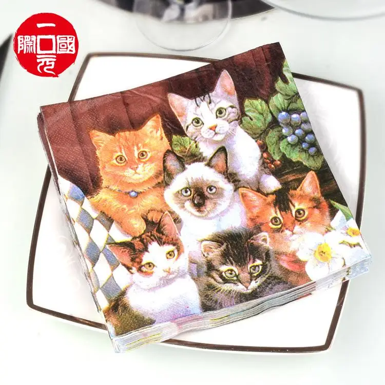 Hotel banquet packing cat printing colored cup flower paper wood pulp placemat wrapping paper
Hotel banquet packing cat printing colored cup flower paper wood pulp placemat wrapping paper