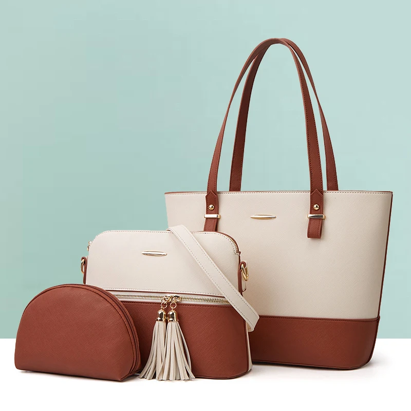 Luxury pu leather tote shoulder crossbody bag purse 3 PCS ladies bags handbag set, 6 colors
Luxury pu leather tote shoulder crossbody bag purse 3 PCS ladies bags handbag set, 6 colors