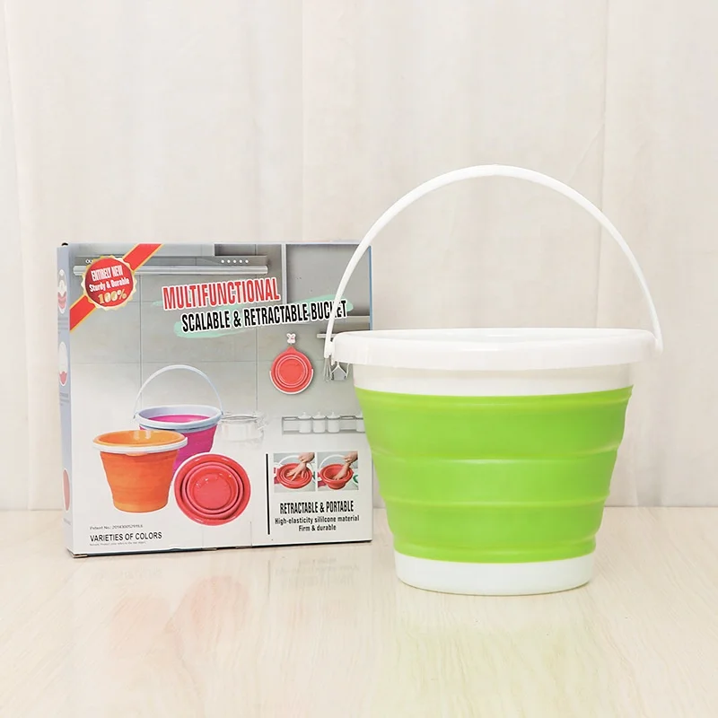 10L Foldable Silicone Collapsible Bucket for camping fishing household cleaning, Customized
10L Foldable Silicone Collapsible Bucket for camping fishing household cleaning, Customized