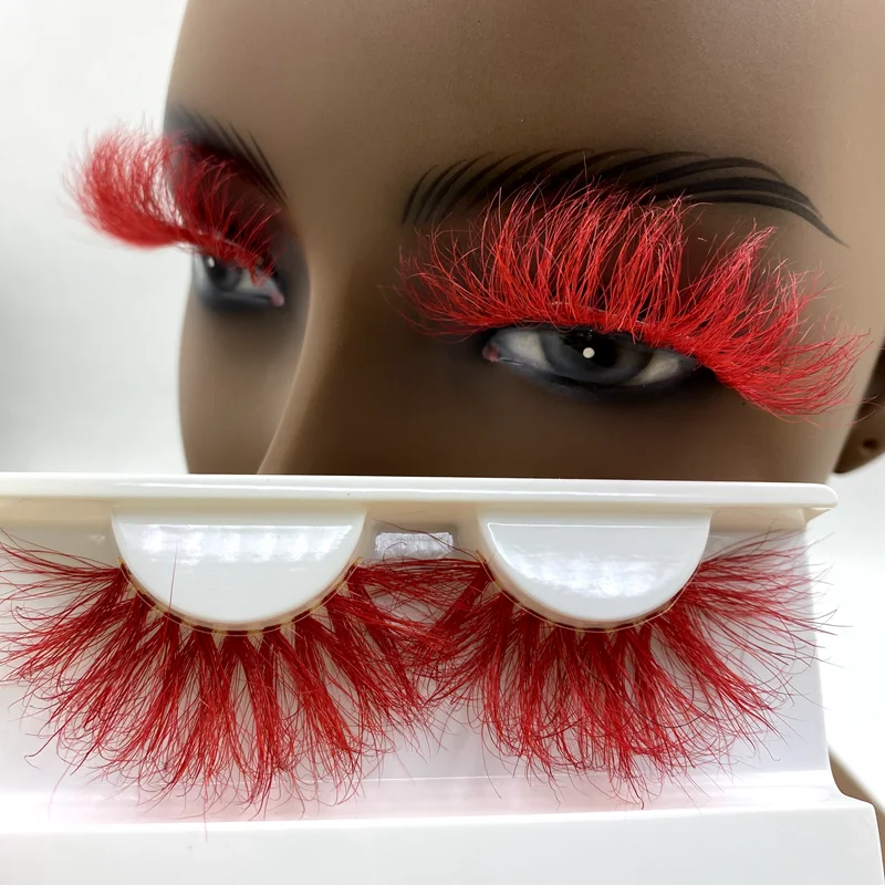 Mix color lashes with custom private label eyelash box your own logo brand hot selling red luxury eyelashes 25mm mink fur
Mix color lashes with custom private label eyelash box your own logo brand hot selling red luxury eyelashes 25mm mink fur