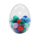 Wholesale Decoration Plastic Transparent Easter Egg Shaped Container