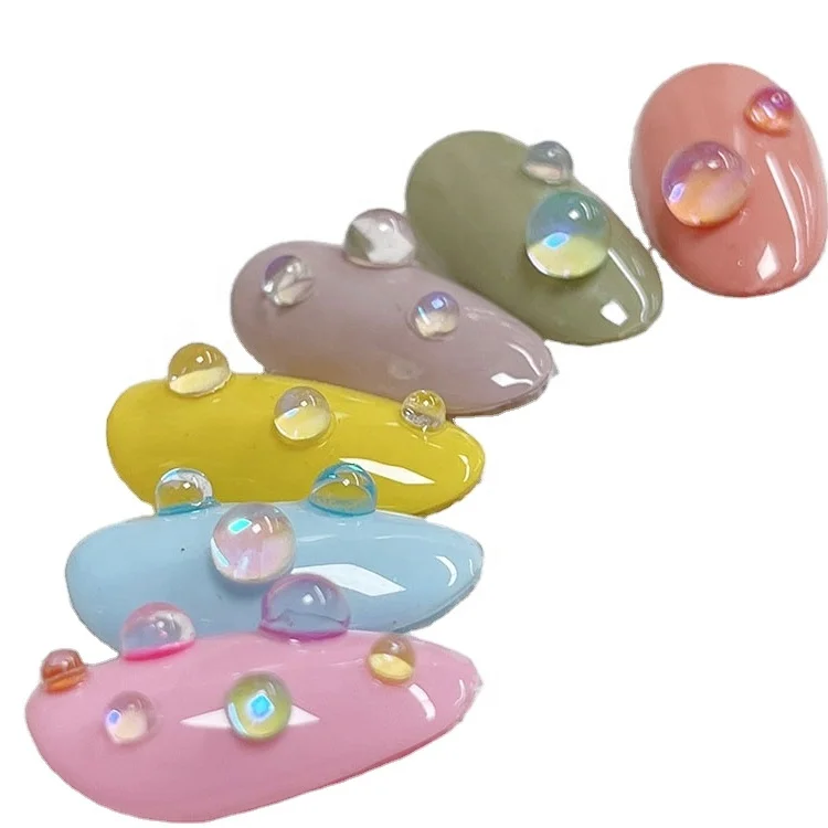 Mix size round mermaid teardrop glass Beads 3D colorful press on nails with rhinestones factory direct sale
Mix size round mermaid teardrop glass Beads 3D colorful press on nails with rhinestones factory direct sale