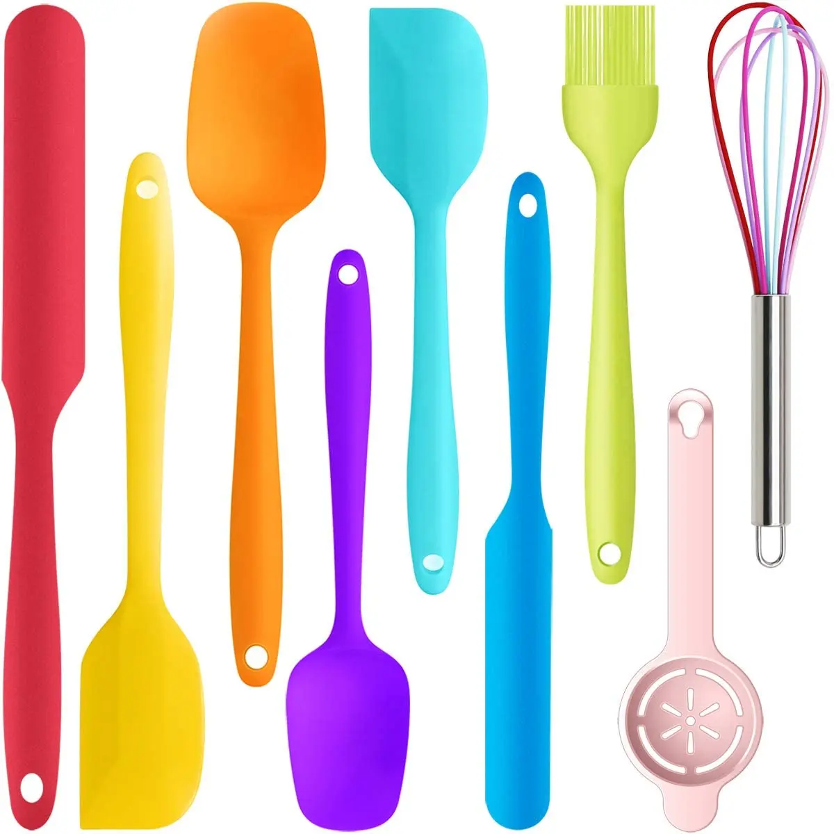 DUMO 9Pcs Silicone Spatula Whisk Egg White Separator Heat Resistant Rubber Kitchen Baking Tool Silicone Spatula Set
DUMO 9Pcs Silicone Spatula Whisk Egg White Separator Heat Resistant Rubber Kitchen Baking Tool Silicone Spatula Set