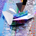 Foils 50PCS SLaser Chameleon Nail Foils Bling Sparkly Holographic Transfer Sticker