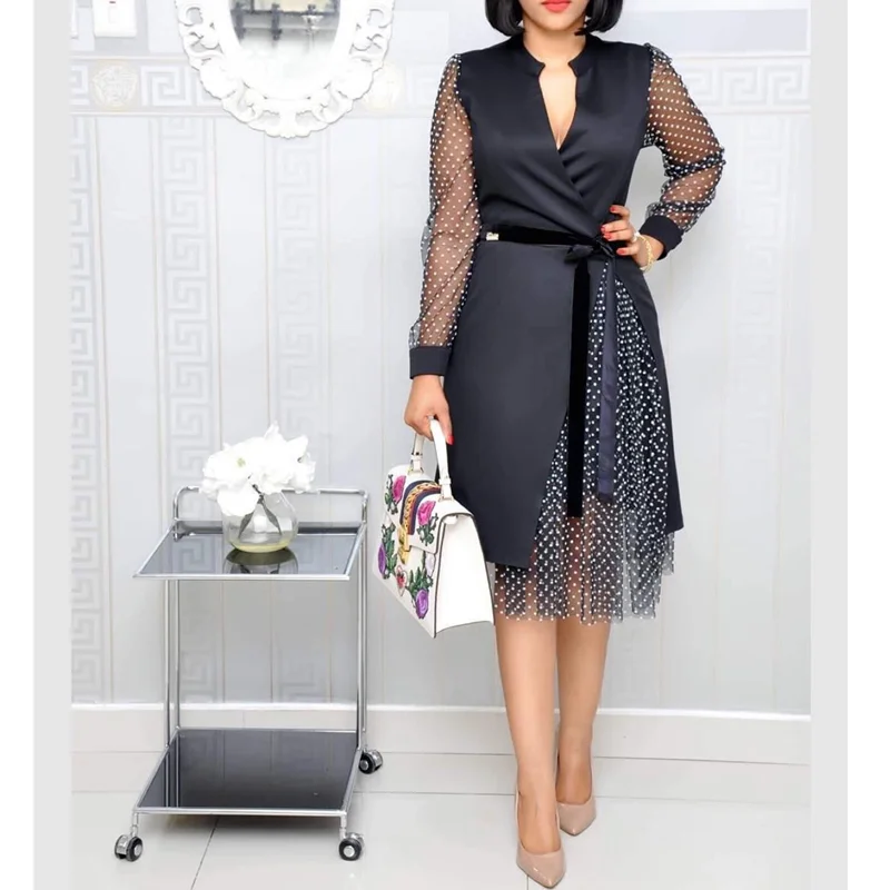 Summer Sashes Large Mesh Lace Patchwork Polka elegant floral dress V neck dress
Summer Sashes Large Mesh Lace Patchwork Polka elegant floral dress V neck dress