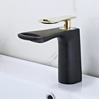 Zhejiang China Deck Mounted Hot And Cold Water Mixer Black Bathroom Basin Faucet