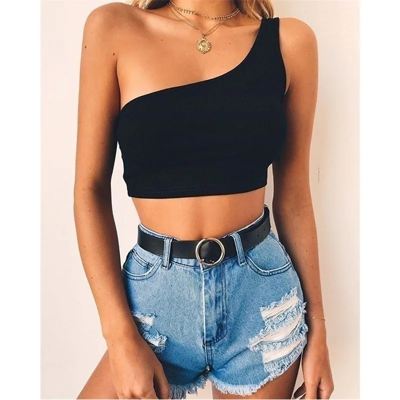 Hot Selling Solid Color Low-cut Plus Size 3xl Sleeveless Umbilical One-shoulder Halterneck Vest, Picture
Hot Selling Solid Color Low-cut Plus Size 3xl Sleeveless Umbilical One-shoulder Halterneck Vest, Picture