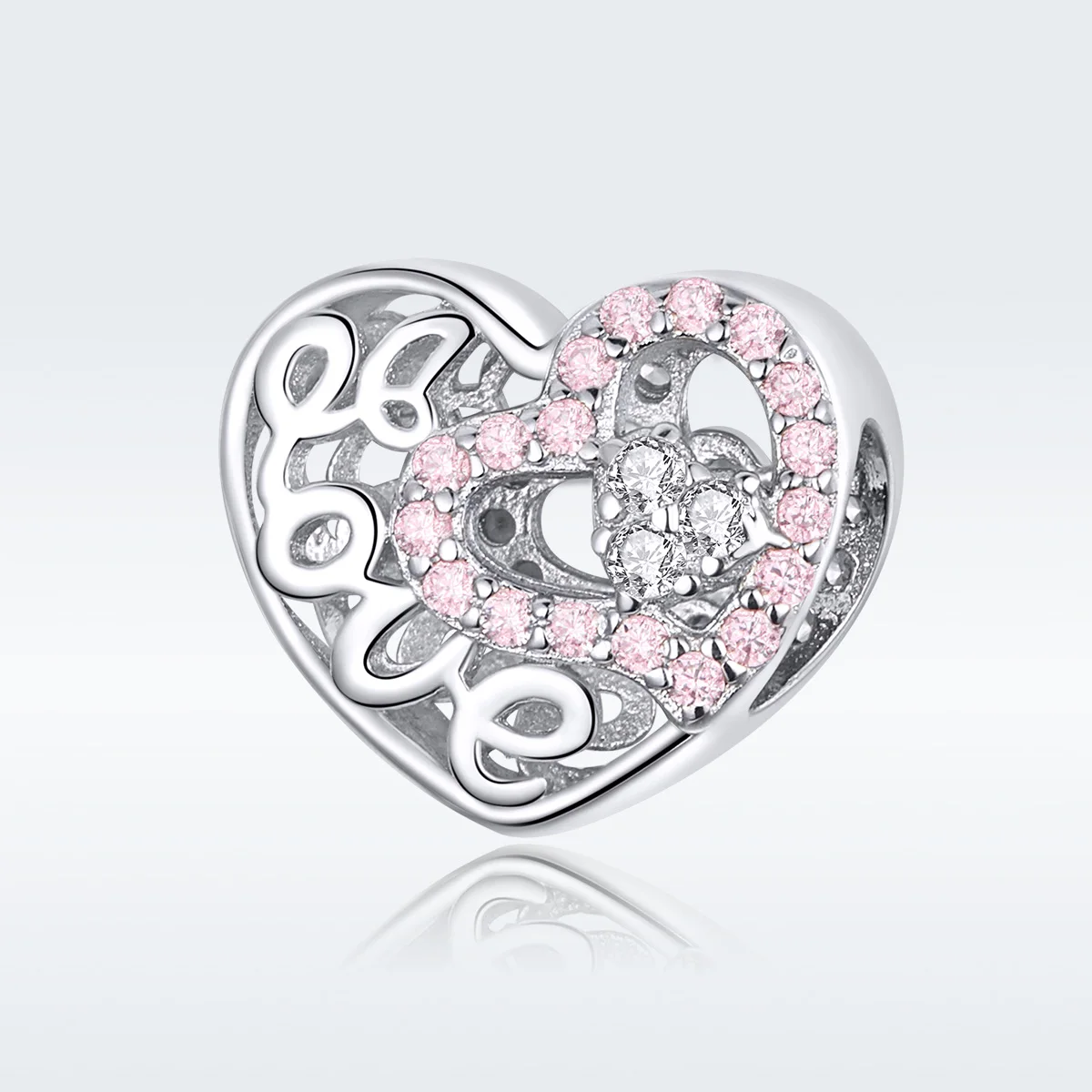 Heart Shape Charm fit Original Silver 925 Bracelet Pink CZ Heart in Heart Love Openwork Beads Fashion Jewelry
Heart Shape Charm fit Original Silver 925 Bracelet Pink CZ Heart in Heart Love Openwork Beads Fashion Jewelry