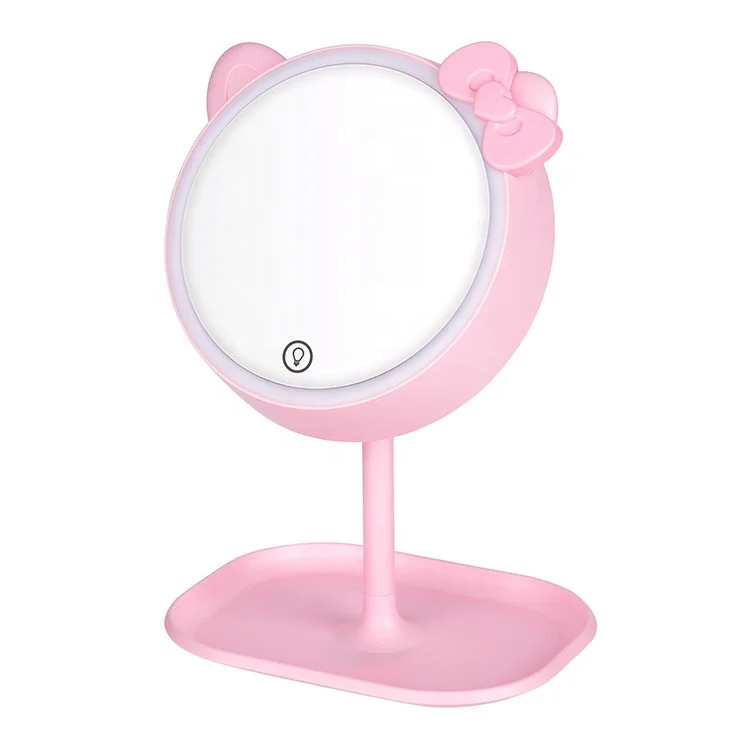 New Arrival Cute KT Cat LED Makeup Mirror Pink Touch Screen Brightness Adjustable USB Rechargeable Cosmetic Mirror Table Mirror
New Arrival Cute KT Cat LED Makeup Mirror Pink Touch Screen Brightness Adjustable USB Rechargeable Cosmetic Mirror Table Mirror