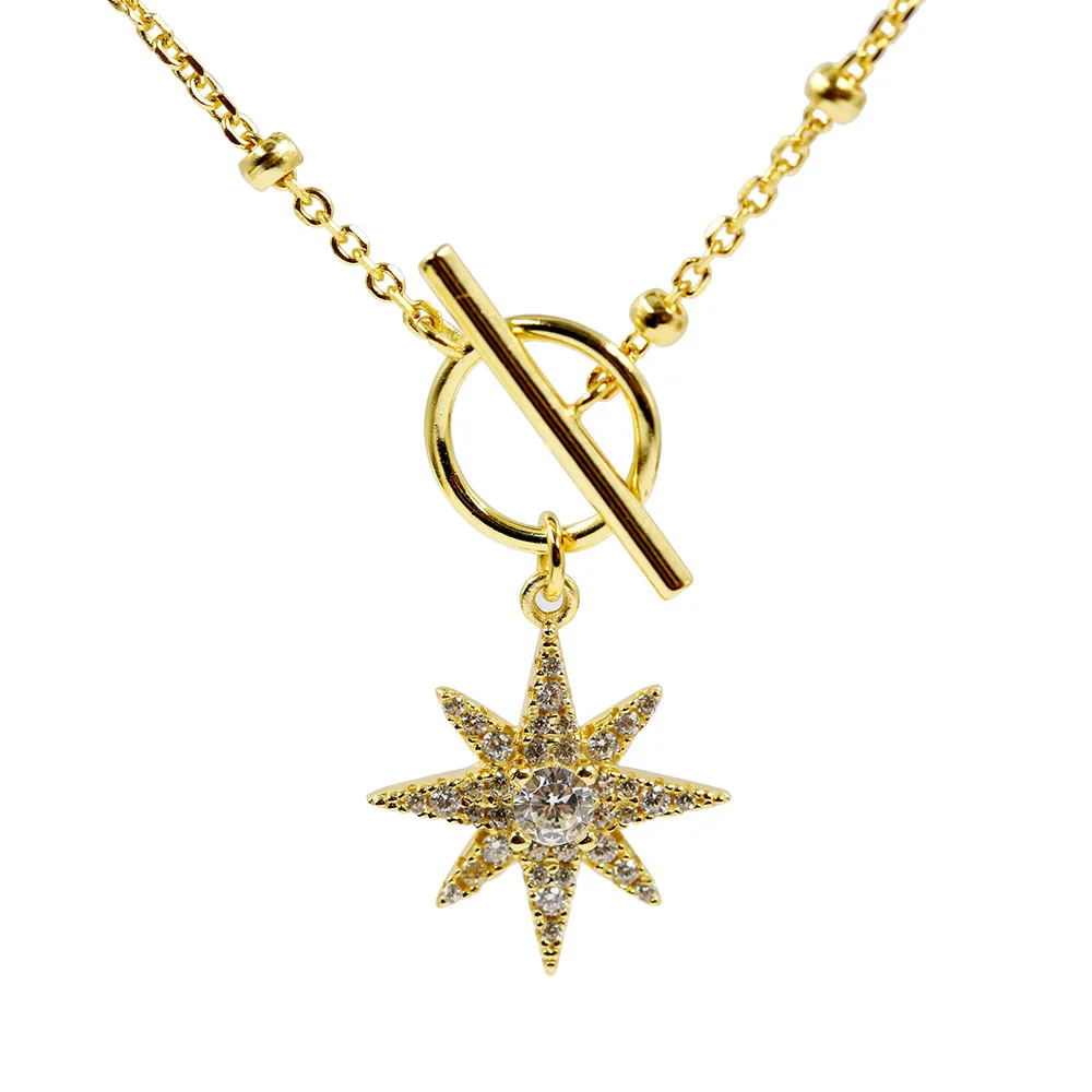 2021 new creativity design 925 sterling silver stylish gold plated double Star necklace
2021 new creativity design 925 sterling silver stylish gold plated double Star necklace
