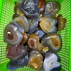 新製品治癒クリスタル彫ナチュラル瑪瑙 druzy の geode ハート形の宝石用原石のための家の装飾