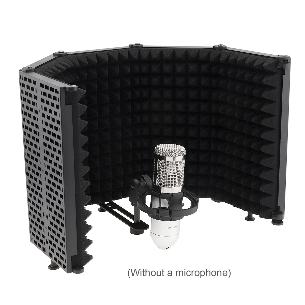 Profession studio Microphone Pop Filter with Foldable Wind Screen Isolation Shield for bm800 Microphone Recording Foam, Black
Profession studio Microphone Pop Filter with Foldable Wind Screen Isolation Shield for bm800 Microphone Recording Foam, Black