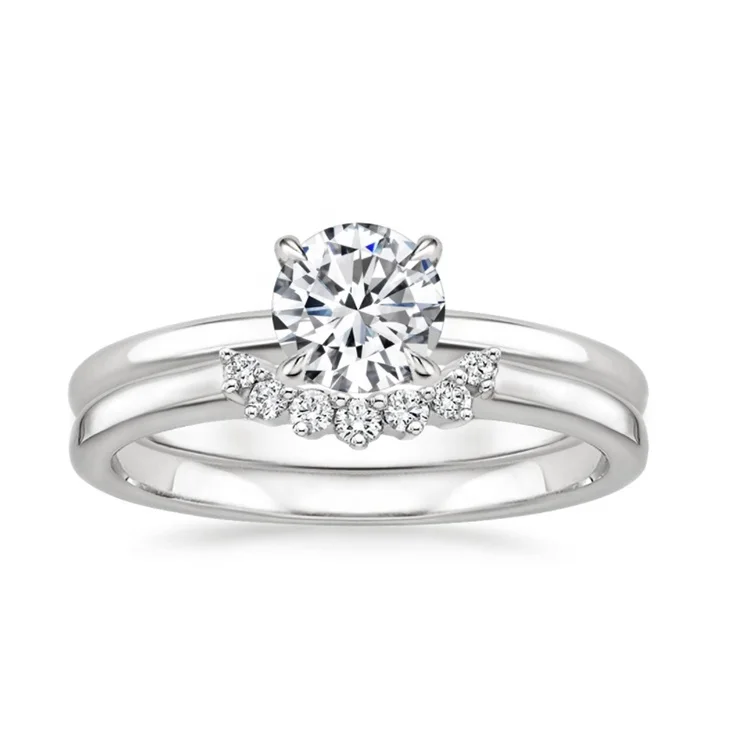 Fashion 14K solid gold rings for women high quality white D diamond moissanite engagement ring wedding ring set
Fashion 14K solid gold rings for women high quality white D diamond moissanite engagement ring wedding ring set