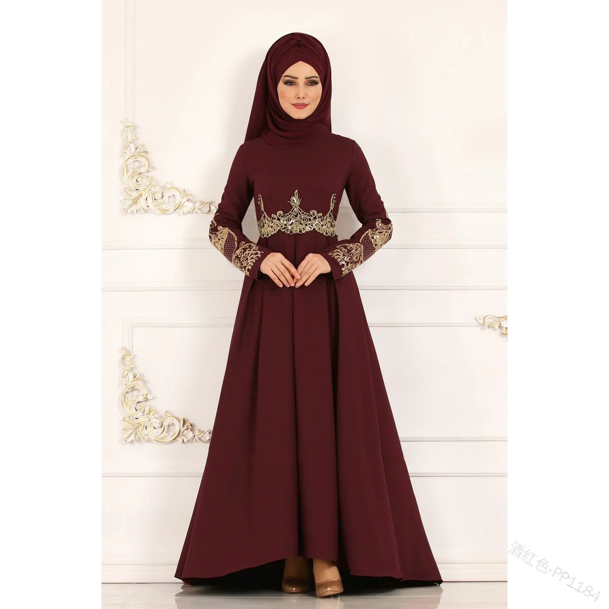 2021 latest high quality luxurious embroidery elegant Muslim dress middle east islamic clothing, 2 color as picture
2021 latest high quality luxurious embroidery elegant Muslim dress middle east islamic clothing, 2 color as picture