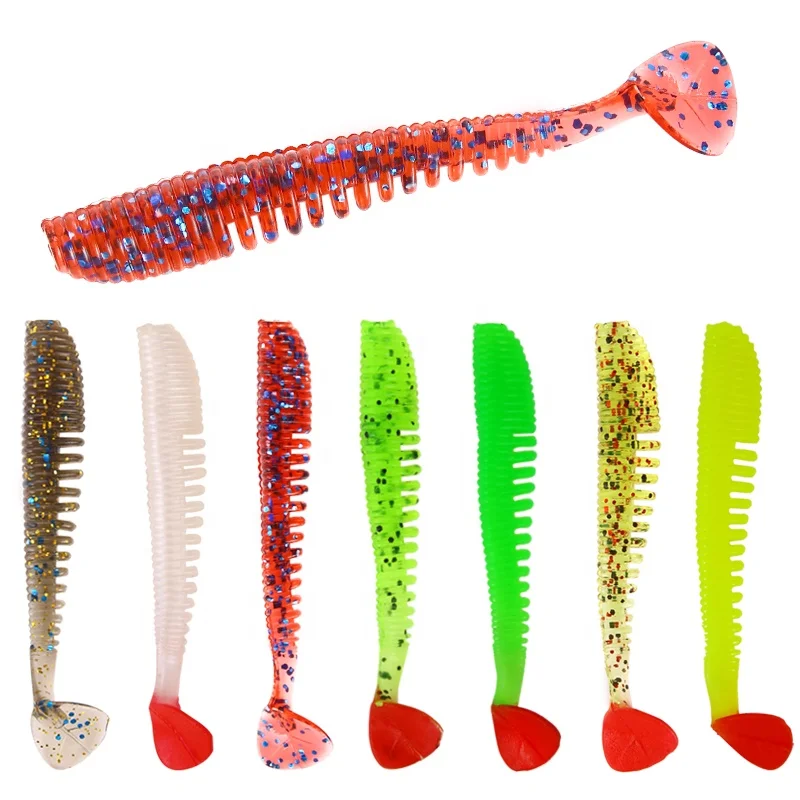 10 pcs/set Artificial soft bait 8cm / 2.5G spinneret T-tail silica gel fishing bait swing carp swimming bait, 7 colors
10 pcs/set Artificial soft bait 8cm / 2.5G spinneret T-tail silica gel fishing bait swing carp swimming bait, 7 colors