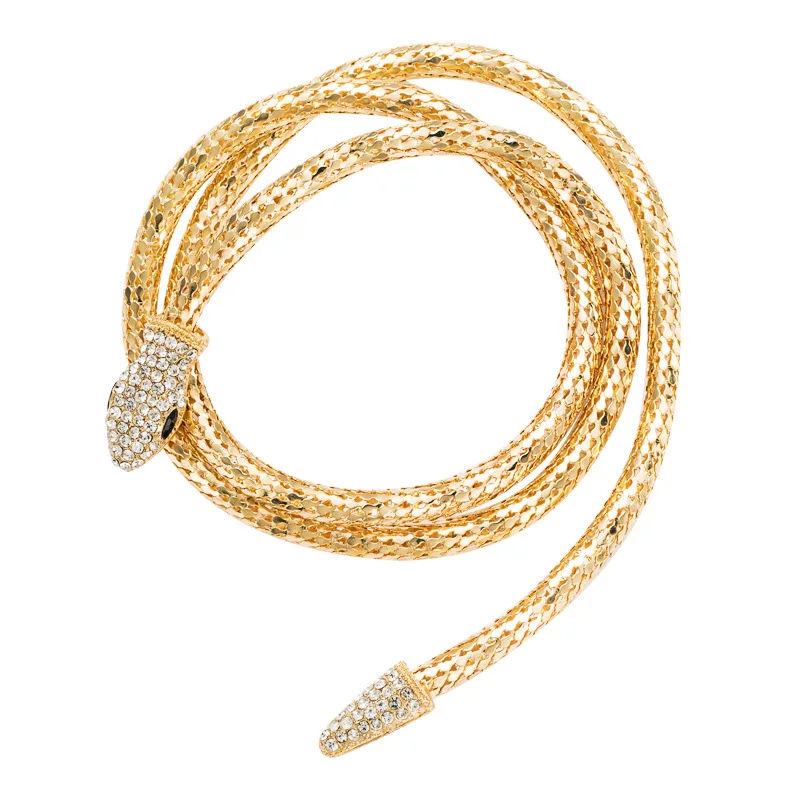 2021 New Design Luxury Bling Hollow Gold Chain Twisted Snake Necklace Cool Punk Women Jewellery
2021 New Design Luxury Bling Hollow Gold Chain Twisted Snake Necklace Cool Punk Women Jewellery