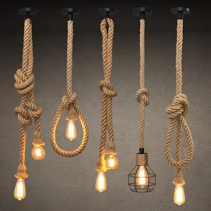 Hemp rope chandelier retro industrial style bar coffee restaurant clothing store American Creative nostalgic personality lamp
Hemp rope chandelier retro industrial style bar coffee restaurant clothing store American Creative nostalgic personality lamp