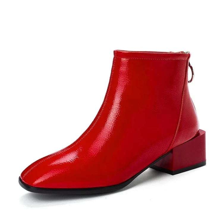 Ladies Square toe Dress Shoes Square Low Heels Short Boots Women Pumps Back Zip Black Ankle Boots, Black beige red
Ladies Square toe Dress Shoes Square Low Heels Short Boots Women Pumps Back Zip Black Ankle Boots, Black beige red
