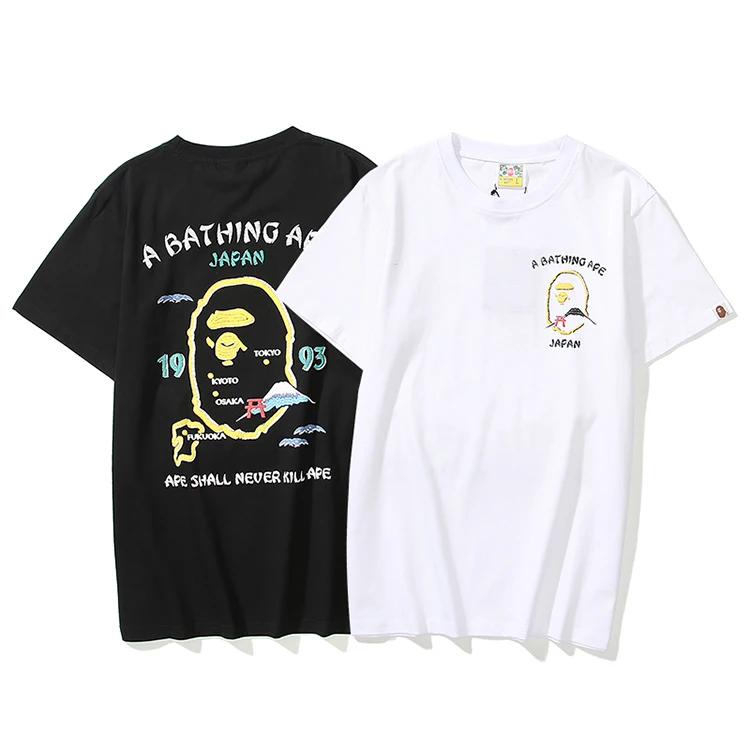 2021 new style BAPE pure cotton printed T shirt men short sleeves comfortable sweat absorption T shirt men
2021 new style BAPE pure cotton printed T shirt men short sleeves comfortable sweat absorption T shirt men