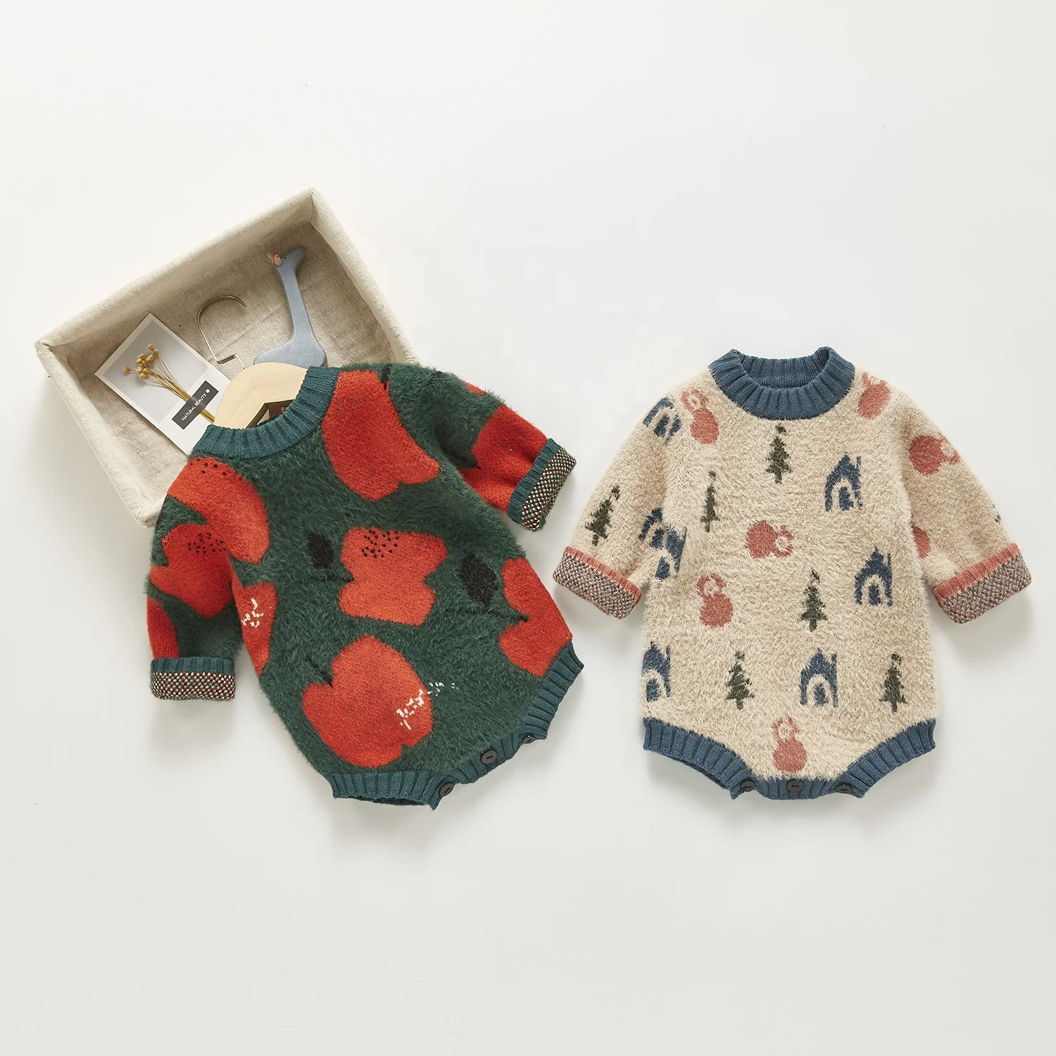 Korean Style Toddler Girls Knitting Romper Newborn Baby Long Sleeve Jumpsuit Spring/Autumn Baby Girls Clothes
Korean Style Toddler Girls Knitting Romper Newborn Baby Long Sleeve Jumpsuit Spring/Autumn Baby Girls Clothes