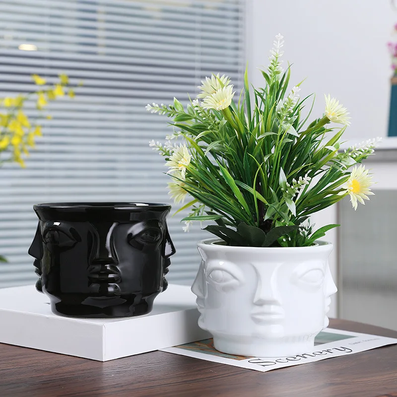 nordic style indoor outdoor large cement concrete head face succulent flower planter plant pot, As picture
nordic style indoor outdoor large cement concrete head face succulent flower planter plant pot, As picture