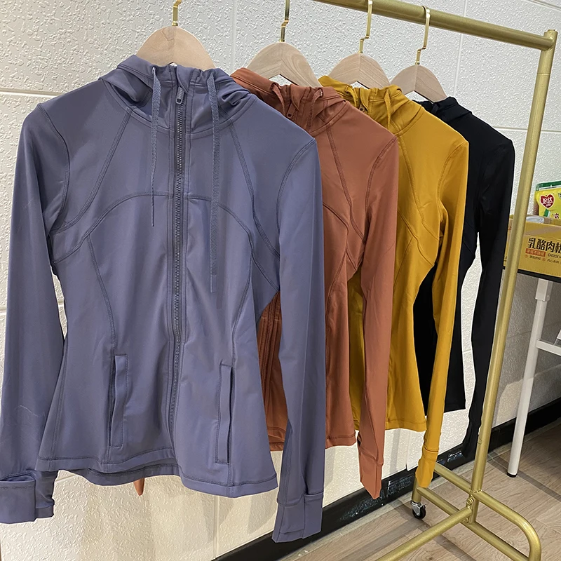 Lulu foreign trade autumn and winter new drawstring hooded jacket solid color zipper cardigan yoga exercise fitness coat female
Lulu foreign trade autumn and winter new drawstring hooded jacket solid color zipper cardigan yoga exercise fitness coat female