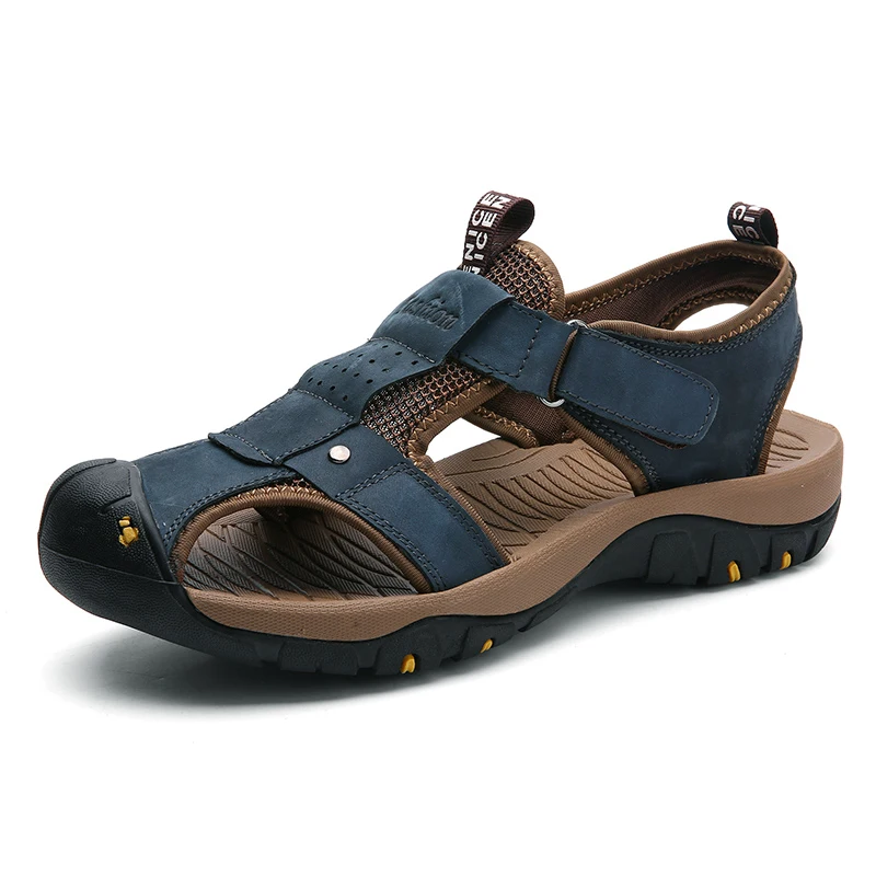 Men Sports Outdoor Sandals Summer Closed Toe Genuine Leather Cowhide OEM beach Slippers shoes, Brown/dark brown/khaki/dark blue
Men Sports Outdoor Sandals Summer Closed Toe Genuine Leather Cowhide OEM beach Slippers shoes, Brown/dark brown/khaki/dark blue