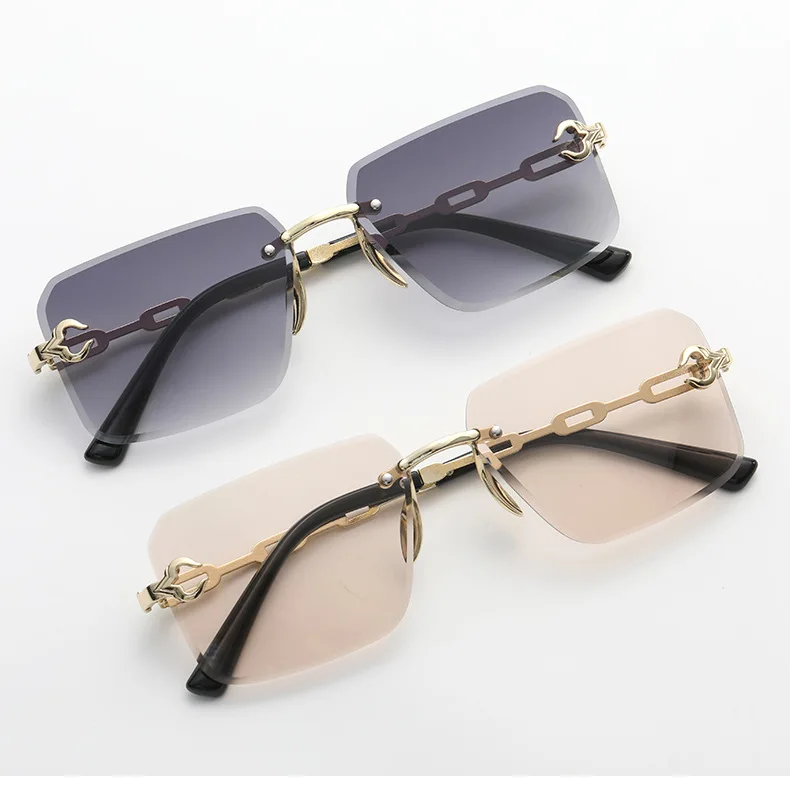 2022 New Designer Frameless Sunglasses Women'S Fashion Metal Sunshade Square Shades For Men And Women
2022 New Designer Frameless Sunglasses Women'S Fashion Metal Sunshade Square Shades For Men And Women