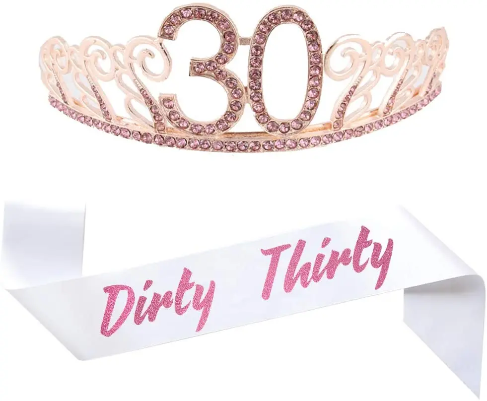 birthday sash and tiara girls rose gold birthday