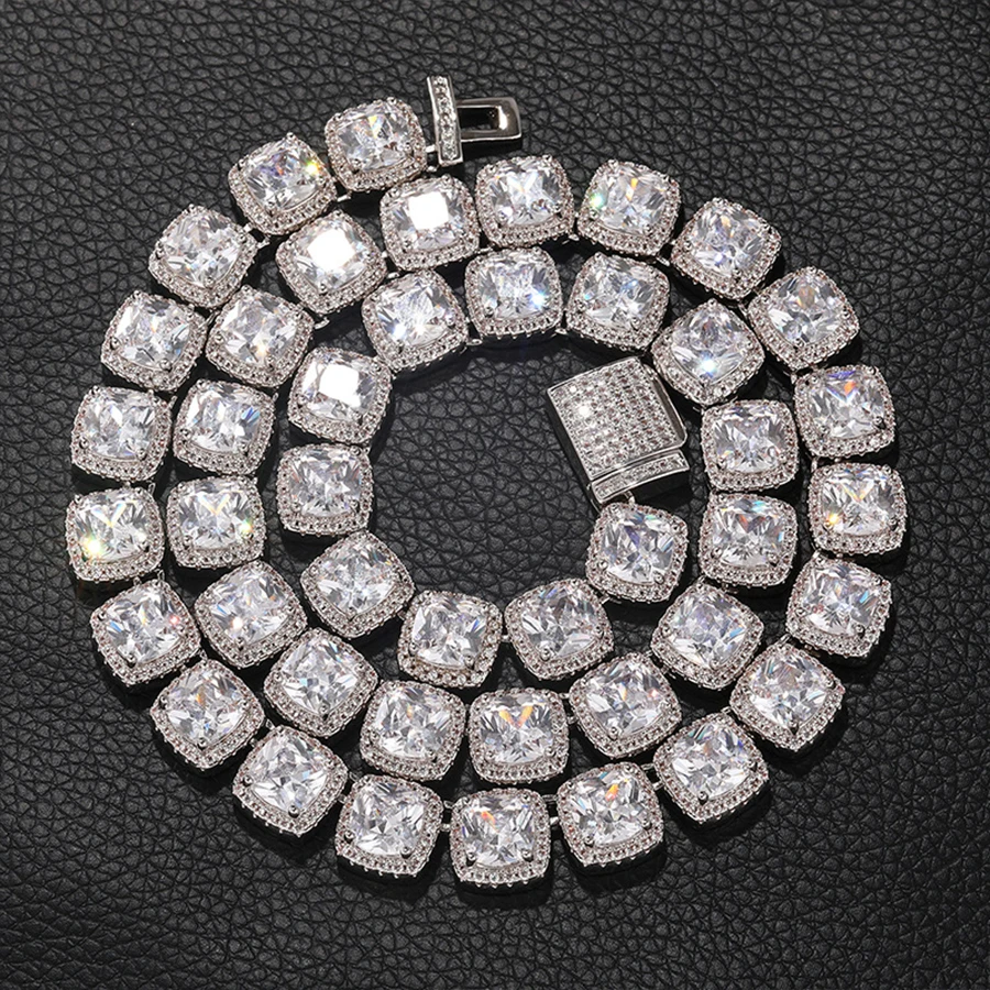 Hip Hop Jewelry Gold Plated Kolye 8*8MM Iced Out Zircon Cuban Link Crystal Prong Cuban Link Chain Necklace Diamond Tennis Chain, White/yellow
Hip Hop Jewelry Gold Plated Kolye 8*8MM Iced Out Zircon Cuban Link Crystal Prong Cuban Link Chain Necklace Diamond Tennis Chain, White/yellow