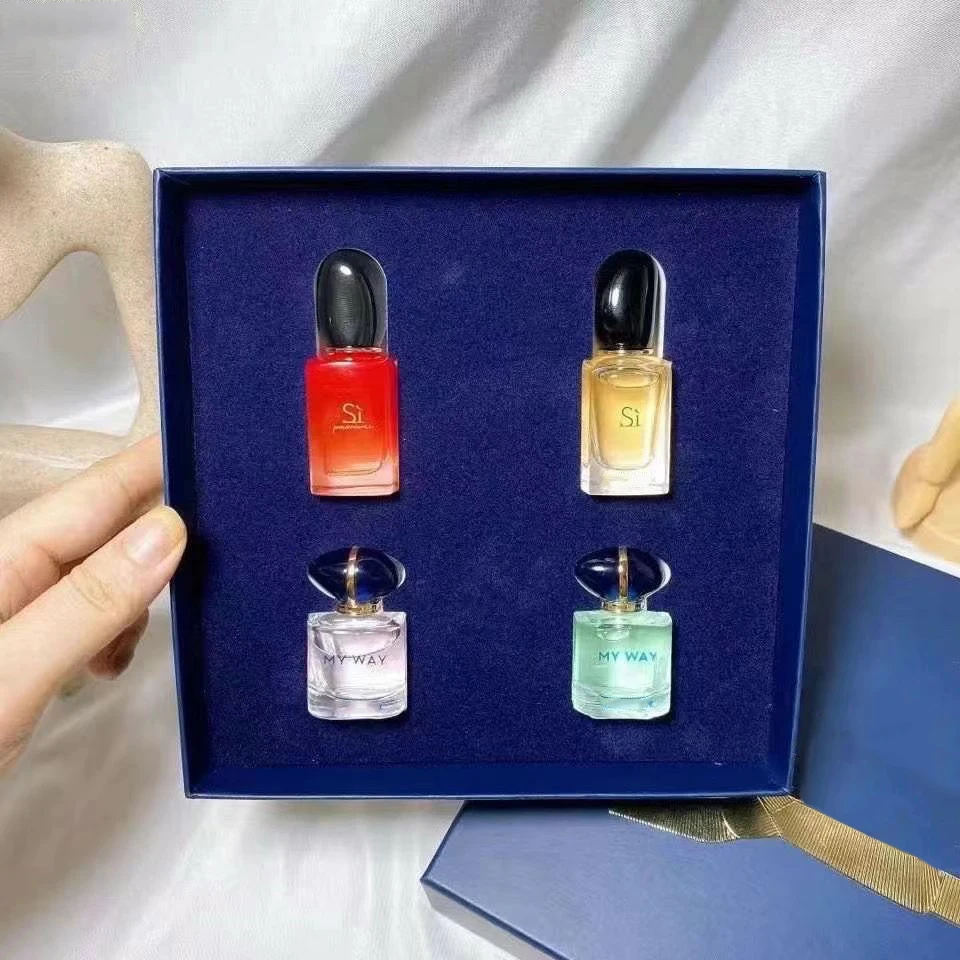 Fragrance Perfume Set My Way Si Passione Cologne 7ml*4pcs Kit Eau De Parfum High Quality EDP Christmas Gift Sets
Fragrance Perfume Set My Way Si Passione Cologne 7ml*4pcs Kit Eau De Parfum High Quality EDP Christmas Gift Sets