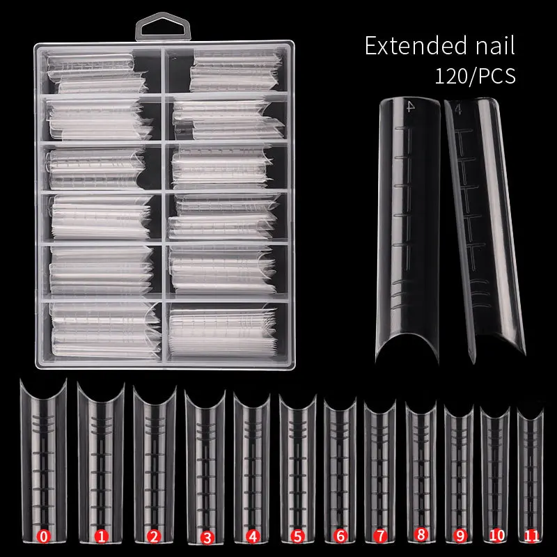 120 Pcs/Box Clear Full Cover Nail Forms Acrylic False Fake Nails Quick Building Mold Tips Nail Finger Extension
120 Pcs/Box Clear Full Cover Nail Forms Acrylic False Fake Nails Quick Building Mold Tips Nail Finger Extension